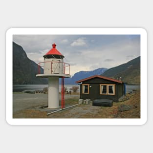 Lighthouse & Norwegian Wood Cabin Sticker